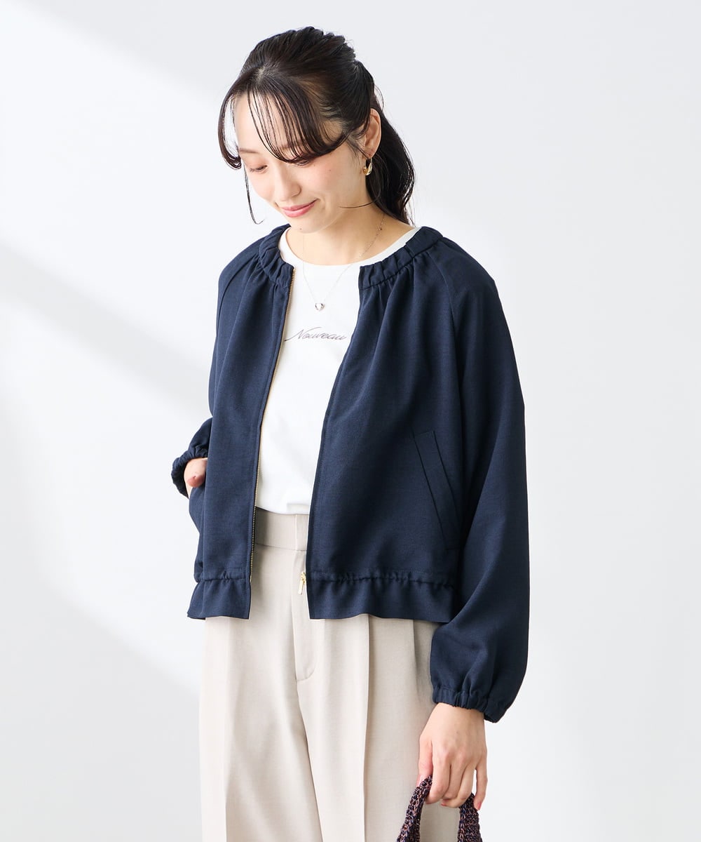 K3KGD28029 a.v.v Elmi(アー・ヴェ・ヴェ) 【低身長サイズ/UVカット/接触冷感】コンパクトロゴTシャツ グレージュ