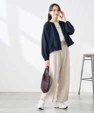 K3KGD28029 a.v.v Elmi(アー・ヴェ・ヴェ) 【低身長サイズ/UVカット/接触冷感】コンパクトロゴTシャツ グレージュ