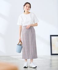 K3KGD30024 a.v.v Elmi(アー・ヴェ・ヴェ) 【低身長サイズ】ロールアップハーフスリーブTシャツ【接触冷感/UVカット/コットン100%】 ライトイエロー