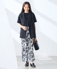 K3KGD30024 a.v.v Elmi(アー・ヴェ・ヴェ) 【低身長サイズ】ロールアップハーフスリーブTシャツ【接触冷感/UVカット/コットン100%】 ライトイエロー