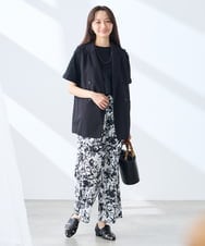 K3KGD30024 a.v.v Elmi(アー・ヴェ・ヴェ) 【低身長サイズ】ロールアップハーフスリーブTシャツ【接触冷感/UVカット/コットン100%】 ライトイエロー