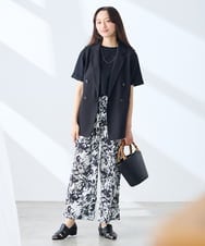 K3KGD30024 a.v.v Elmi(アー・ヴェ・ヴェ) 【低身長サイズ】ロールアップハーフスリーブTシャツ【接触冷感/UVカット/コットン100%】 ライトイエロー