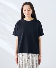 K3KGD30024 a.v.v Elmi(アー・ヴェ・ヴェ) 【低身長サイズ】ロールアップハーフスリーブTシャツ【接触冷感/UVカット/コットン100%】 ライトイエロー