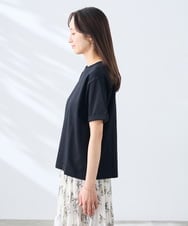 K3KGD30024 a.v.v Elmi(アー・ヴェ・ヴェ) 【低身長サイズ】ロールアップハーフスリーブTシャツ【接触冷感/UVカット/コットン100%】 ライトイエロー