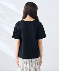 K3KGD30024 a.v.v Elmi(アー・ヴェ・ヴェ) 【低身長サイズ】ロールアップハーフスリーブTシャツ【接触冷感/UVカット/コットン100%】 ライトイエロー