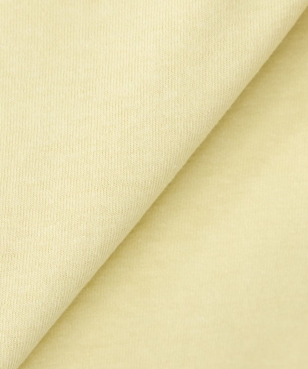 K3KGD30024 a.v.v Elmi(アー・ヴェ・ヴェ) 【低身長サイズ】ロールアップハーフスリーブTシャツ【接触冷感/UVカット/コットン100%】 ライトイエロー