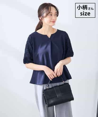 K3KGD32044 a.v.v Elmi 【低身長サイズ】レースジャガードスリーブトップス