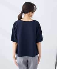 K3KGD32044 a.v.v Elmi(アー・ヴェ・ヴェ) 【低身長サイズ】レースジャガードスリーブトップス ネイビー