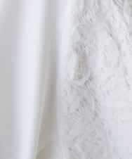 K3KGD32044 a.v.v Elmi(アー・ヴェ・ヴェ) 【低身長サイズ】レースジャガードスリーブトップス ネイビー