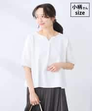 K3KGD32044 a.v.v Elmi(アー・ヴェ・ヴェ) 【低身長サイズ】レースジャガードスリーブトップス アイボリー