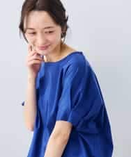 K3KGD37035 a.v.v Elmi(アー・ヴェ・ヴェ) 【低身長サイズ】タックドルマンスリーブカットソー【接触冷感/UVカット/コットン 100%】 オレンジ