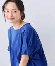 K3KGD37035 a.v.v Elmi(アー・ヴェ・ヴェ) 【低身長サイズ】タックドルマンスリーブカットソー【接触冷感/UVカット/コットン 100%】 オレンジ