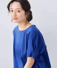 K3KGD37035 a.v.v Elmi(アー・ヴェ・ヴェ) 【低身長サイズ】タックドルマンスリーブカットソー【接触冷感/UVカット/コットン 100%】 オレンジ