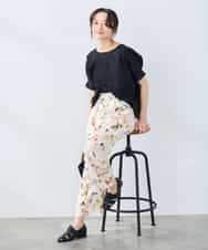 K3KGD37035 a.v.v Elmi(アー・ヴェ・ヴェ) 【低身長サイズ】タックドルマンスリーブカットソー【接触冷感/UVカット/コットン 100%】 オレンジ