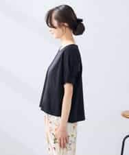 K3KGD37035 a.v.v Elmi(アー・ヴェ・ヴェ) 【低身長サイズ】タックドルマンスリーブカットソー【接触冷感/UVカット/コットン 100%】 オレンジ