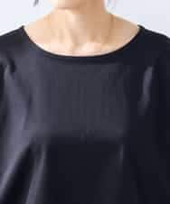 K3KGD37035 a.v.v Elmi(アー・ヴェ・ヴェ) 【低身長サイズ】タックドルマンスリーブカットソー【接触冷感/UVカット/コットン 100%】 オレンジ