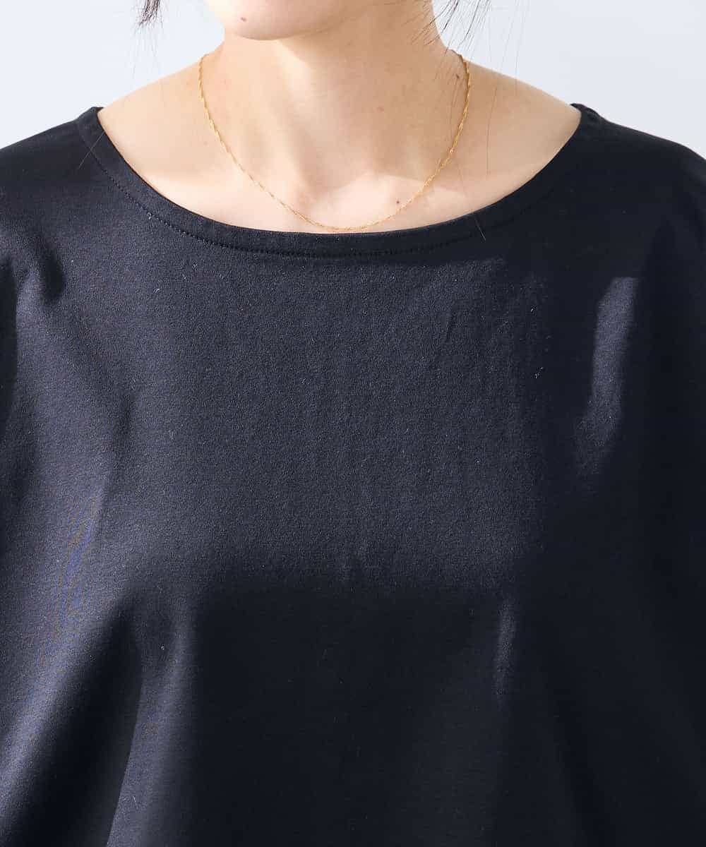 K3KGD37035 a.v.v Elmi(アー・ヴェ・ヴェ) 【低身長サイズ】タックドルマンスリーブカットソー【接触冷感/UVカット/コットン 100%】 オレンジ