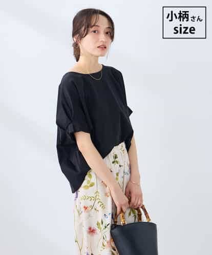 K3KGD37035 a.v.v Elmi 【低身長サイズ】タックドルマンスリーブカットソー【接触冷感/UVカット/コットン 100%】