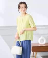 K3KHD40039 a.v.v Elmi(アー・ヴェ・ヴェ) 【低身長サイズ】タックパフスリーブトップス ライトイエロー