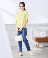 K3KHD40039 a.v.v Elmi(アー・ヴェ・ヴェ) 【低身長サイズ】タックパフスリーブトップス ライトイエロー