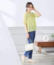 K3KHD40039 a.v.v Elmi(アー・ヴェ・ヴェ) 【低身長サイズ】タックパフスリーブトップス ライトイエロー