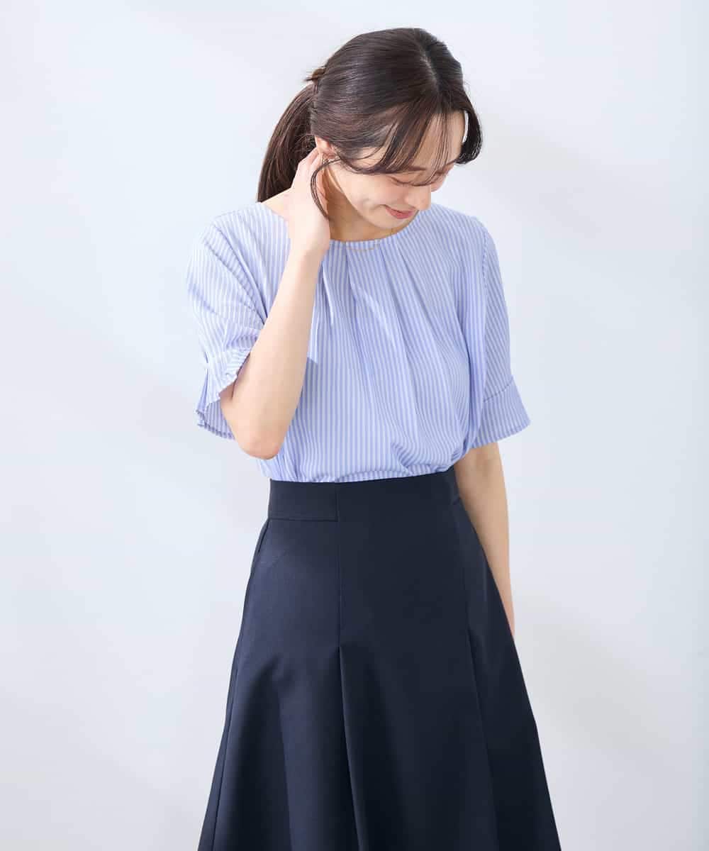 K3KHD40039 a.v.v Elmi(アー・ヴェ・ヴェ) 【低身長サイズ】タックパフスリーブトップス ライトイエロー