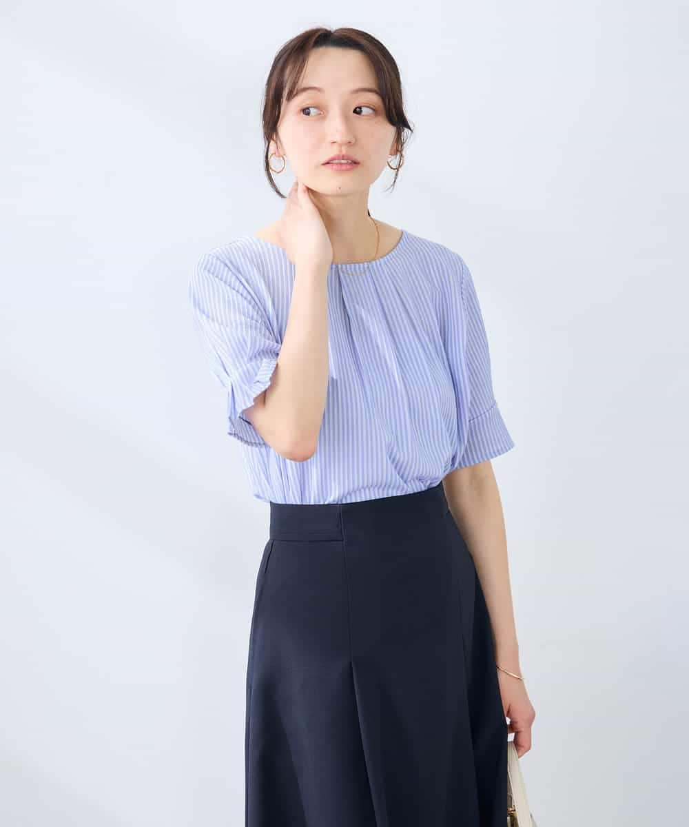 K3KHD40039 a.v.v Elmi(アー・ヴェ・ヴェ) 【低身長サイズ】タックパフスリーブトップス ライトイエロー