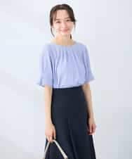 K3KHD40039 a.v.v Elmi(アー・ヴェ・ヴェ) 【低身長サイズ】タックパフスリーブトップス ライトイエロー