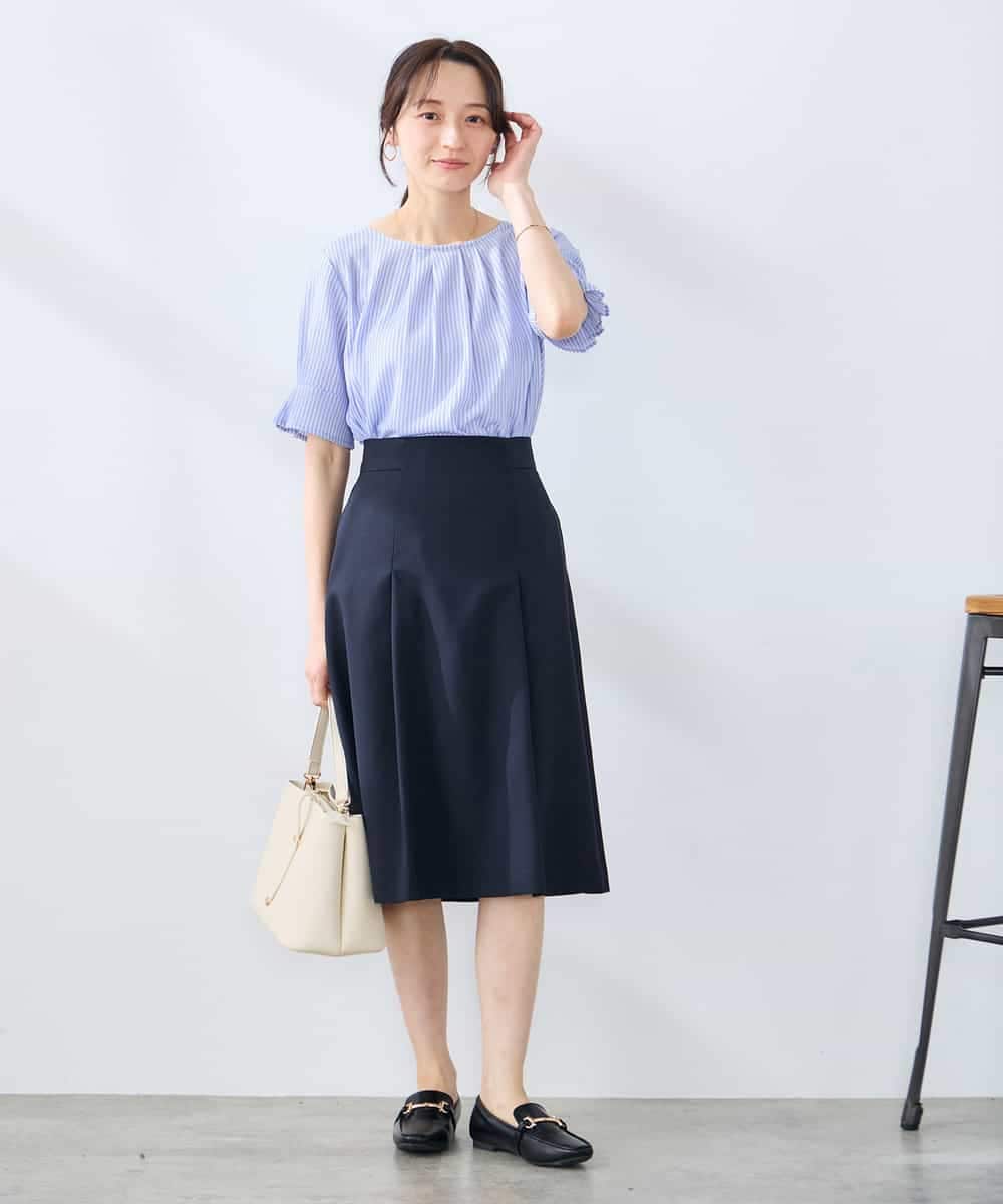 K3KHD40039 a.v.v Elmi(アー・ヴェ・ヴェ) 【低身長サイズ】タックパフスリーブトップス ライトイエロー