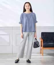 K3KHD40039 a.v.v Elmi(アー・ヴェ・ヴェ) 【低身長サイズ】タックパフスリーブトップス ライトイエロー