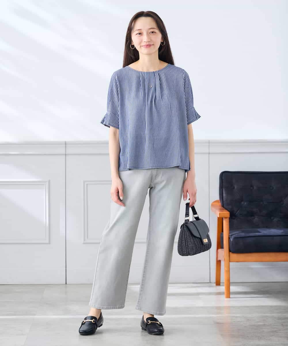 K3KHD40039 a.v.v Elmi(アー・ヴェ・ヴェ) 【低身長サイズ】タックパフスリーブトップス ライトイエロー