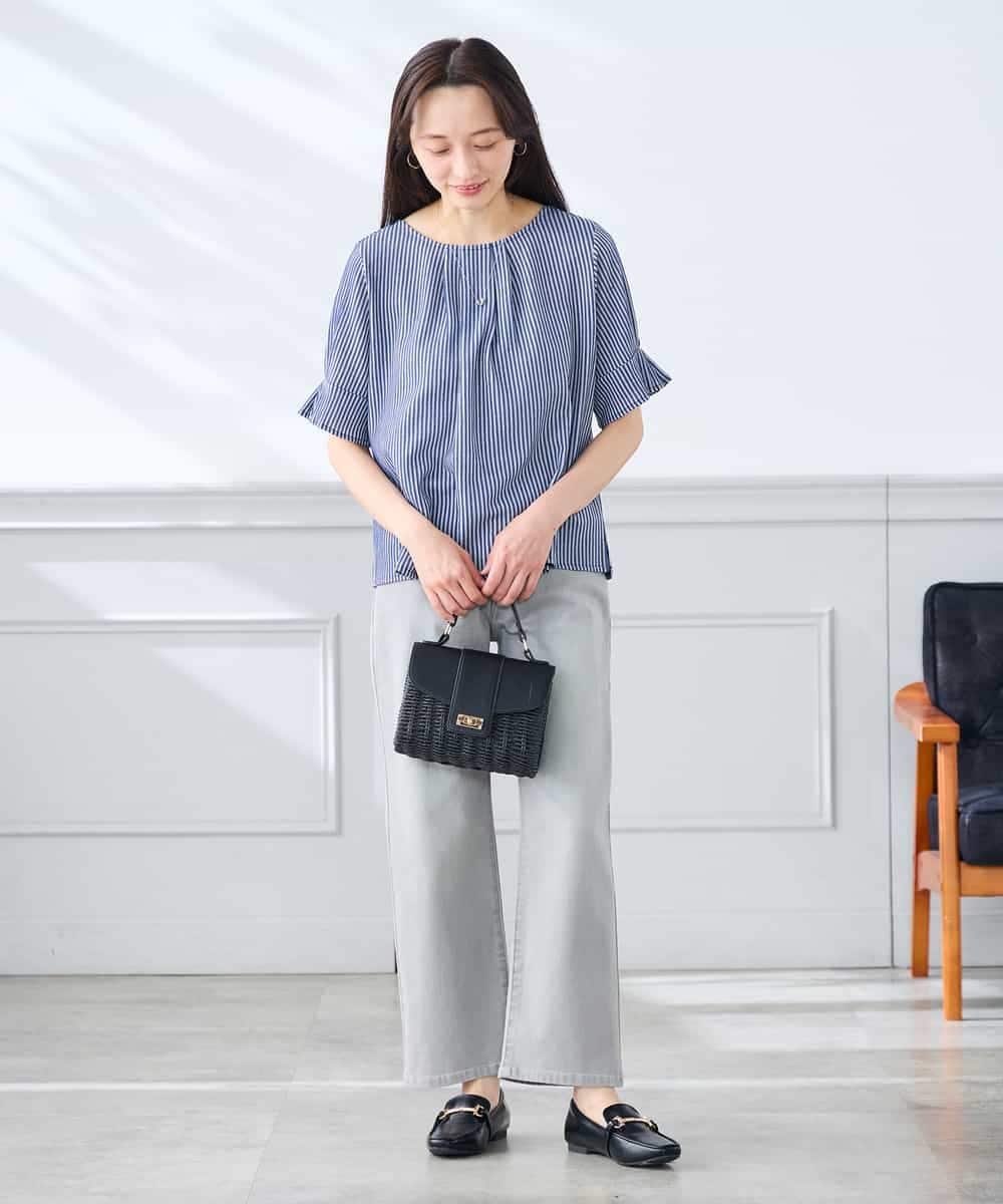 K3KHD40039 a.v.v Elmi(アー・ヴェ・ヴェ) 【低身長サイズ】タックパフスリーブトップス ライトイエロー