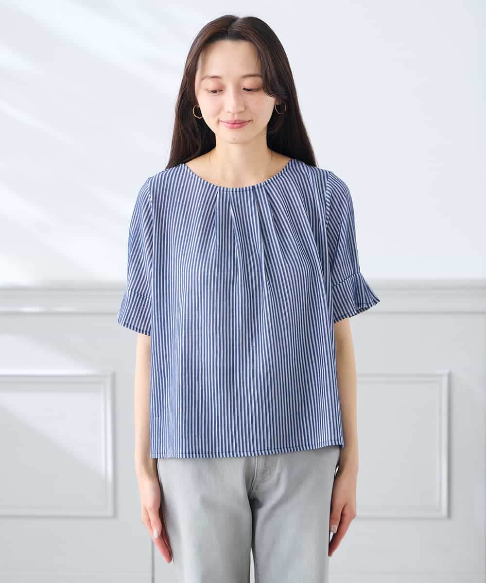 K3KHD40039 a.v.v Elmi(アー・ヴェ・ヴェ) 【低身長サイズ】タックパフスリーブトップス ライトイエロー