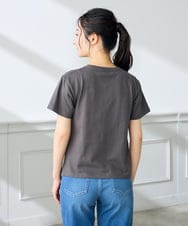 K3KHD54029 a.v.v Elmi(アー・ヴェ・ヴェ) 【低身長サイズ】コンパクトロゴTシャツ【接触冷感/UVカット/コットン100%】 グレージュ