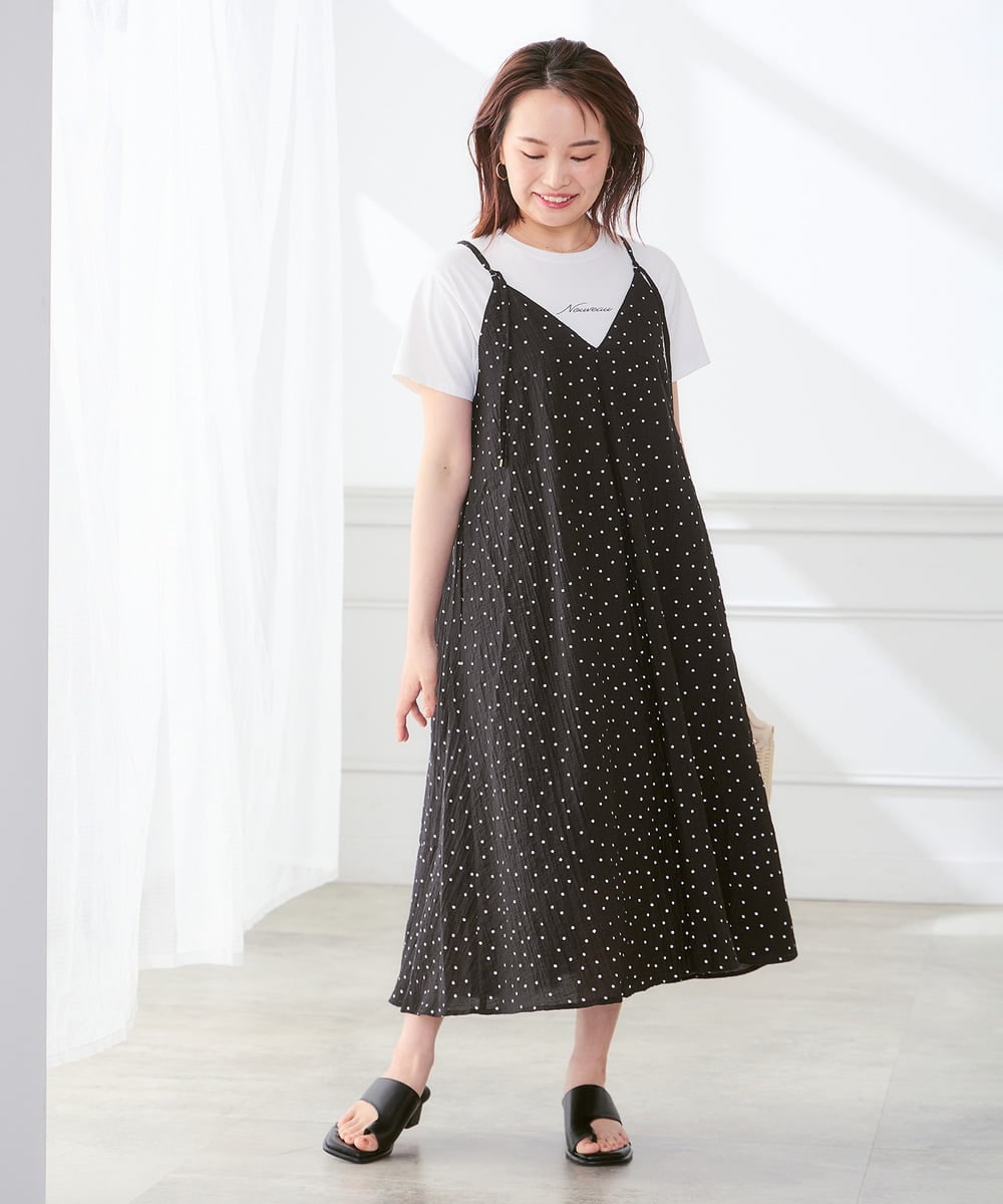 K3KHD54029 a.v.v Elmi(アー・ヴェ・ヴェ) 【低身長サイズ】コンパクトロゴTシャツ【接触冷感/UVカット/コットン100%】 グレージュ