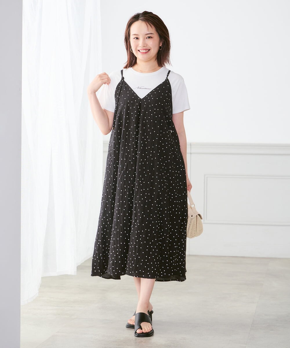 K3KHD54029 a.v.v Elmi(アー・ヴェ・ヴェ) 【低身長サイズ】コンパクトロゴTシャツ【接触冷感/UVカット/コットン100%】 グレージュ