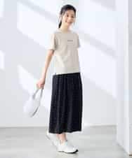 K3KHD54029 a.v.v Elmi(アー・ヴェ・ヴェ) 【低身長サイズ】コンパクトロゴTシャツ【接触冷感/UVカット/コットン100%】 グレージュ