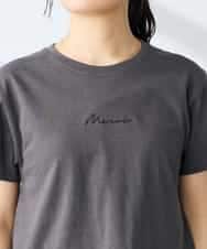 K3KHD54029 a.v.v Elmi(アー・ヴェ・ヴェ) 【低身長サイズ】コンパクトロゴTシャツ【接触冷感/UVカット/コットン100%】 グレージュ