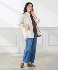 K3KID33044 a.v.v Elmi(アー・ヴェ・ヴェ) 【低身長サイズ】ウェーブレースヘムTシャツ ブラウン