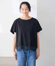 K3KID33044 a.v.v Elmi(アー・ヴェ・ヴェ) 【低身長サイズ】ウェーブレースヘムTシャツ ブラウン