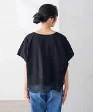 K3KID33044 a.v.v Elmi(アー・ヴェ・ヴェ) 【低身長サイズ】ウェーブレースヘムTシャツ ブラウン