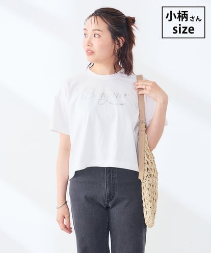 K3KID48035 a.v.v Elmi 【低身長サイズ/接触冷感】クロップドロゴTシャツ