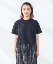 K3KID48035 a.v.v Elmi(アー・ヴェ・ヴェ) 【低身長サイズ/接触冷感】クロップドロゴTシャツ ホワイト