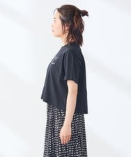 K3KID48035 a.v.v Elmi(アー・ヴェ・ヴェ) 【低身長サイズ/接触冷感】クロップドロゴTシャツ ホワイト