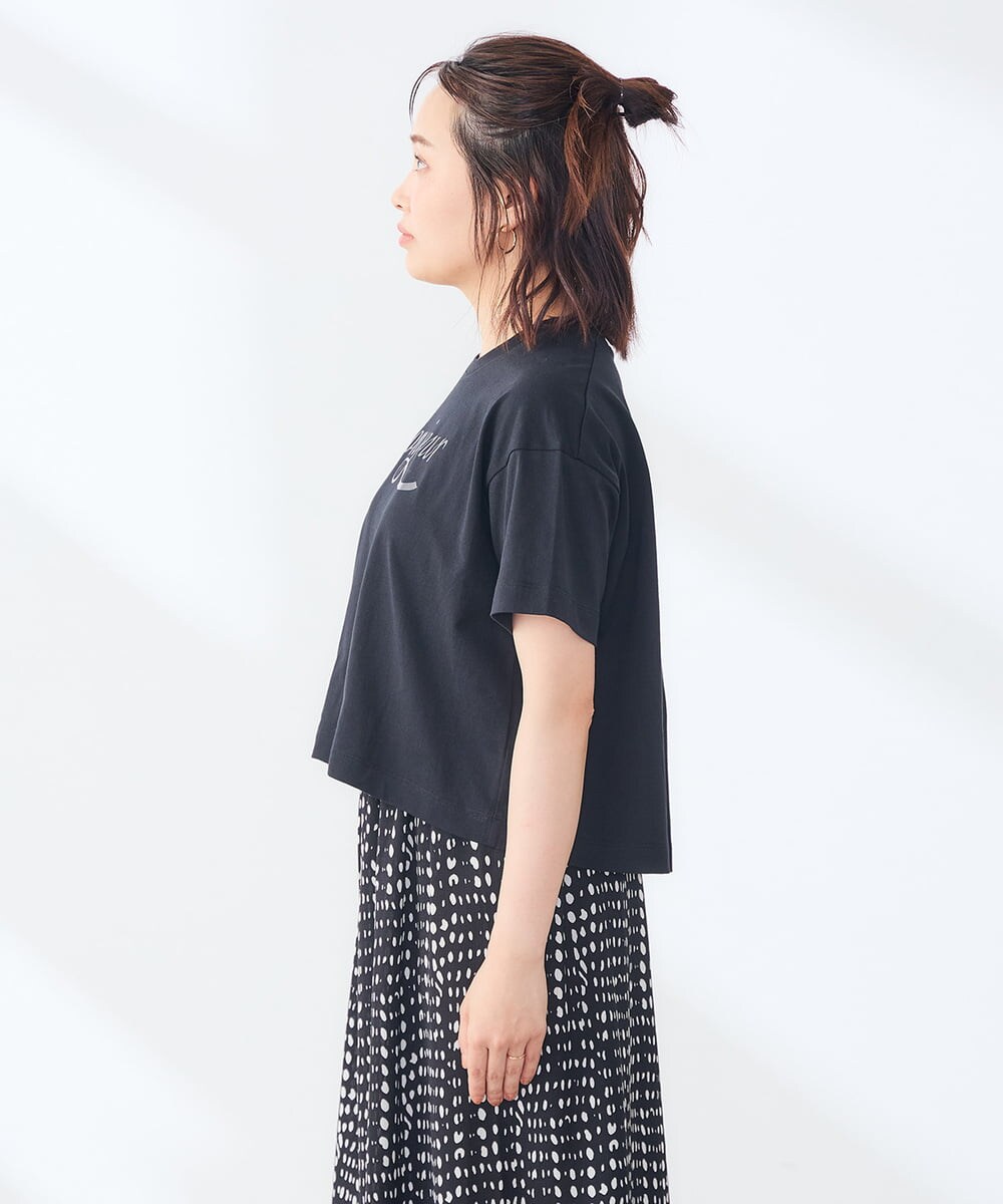 K3KID48035 a.v.v Elmi(アー・ヴェ・ヴェ) 【低身長サイズ/接触冷感】クロップドロゴTシャツ ホワイト