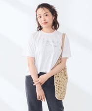 K3KID48035 a.v.v Elmi(アー・ヴェ・ヴェ) 【低身長サイズ/接触冷感】クロップドロゴTシャツ ホワイト