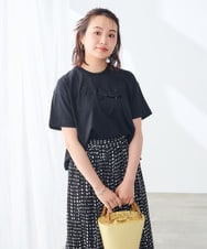 K3KID48035 a.v.v Elmi(アー・ヴェ・ヴェ) 【低身長サイズ/接触冷感】クロップドロゴTシャツ ホワイト