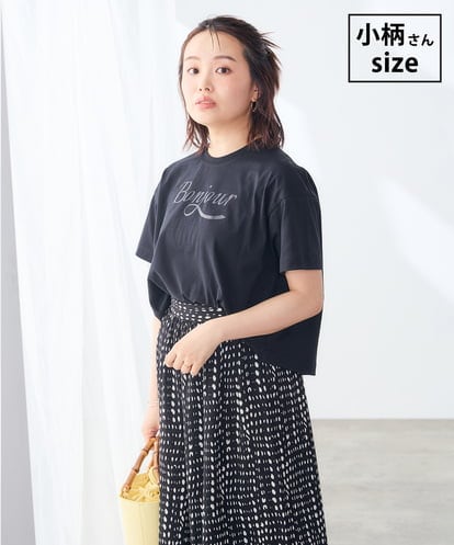 K3KID48035 a.v.v Elmi 【低身長サイズ/接触冷感】クロップドロゴTシャツ