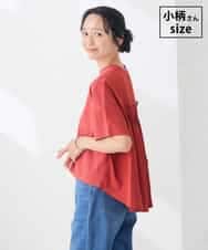 K3KID78044 a.v.v Elmi(アー・ヴェ・ヴェ) 【低身長サイズ】バックシャーリングTシャツ オレンジ