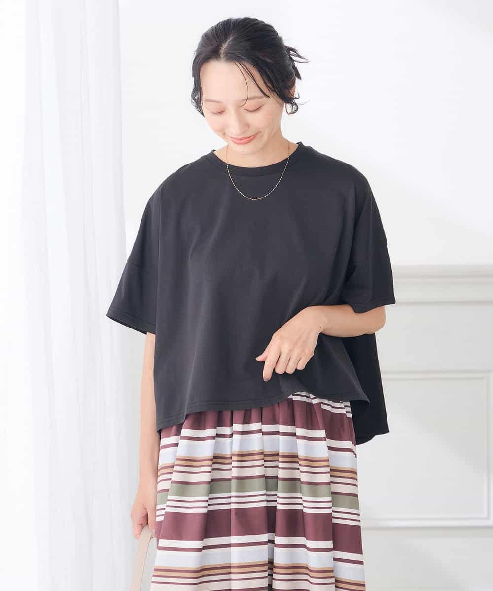 K3KID78044 a.v.v Elmi(アー・ヴェ・ヴェ) 【低身長サイズ】バックシャーリングTシャツ オレンジ